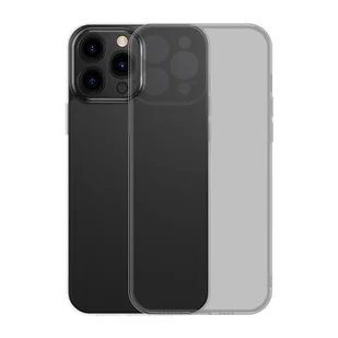 Baseus Frosted Glass Case etui pokrowiec do iPhone 13 Pro Max sztywna obudowa z żelową ramką czarny (ARWS001101) - Etui i futerały do telefonów - miniaturka - grafika 1