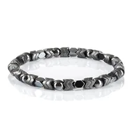 Bransolety męskie - Bransoletka koraliki w kolorze szarym EM 37 - EM Men's Accessories - miniaturka - grafika 1