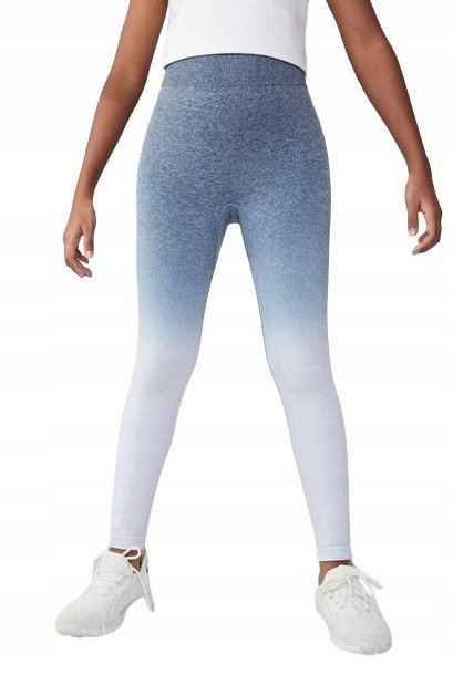 LEGGINSY DZIECIĘCE DOPASOWANE NIEBIESKIE 8 ŁOG