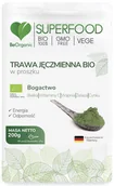 Suplementy naturalne - MedicaLine Trawa jęczmienna bio w proszku 200g białko witamina C wapń żelazo cynk hordeum vulgare MC161 - miniaturka - grafika 1