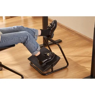 Podstawa ergonomiczna pod nogi, możliwość wyprostowania nóg, czarny, stal, 25 kg nośność, Powerton, regulowana wysokość - Podnóżki, podpórki, podkładki - miniaturka - grafika 6