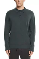 Swetry męskie - ESPRIT Collection sweter męski, 375/DARK TEAL GREEN, S - miniaturka - grafika 1