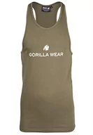 Koszulki sportowe męskie - Gorilla Wear - Carter Stretch Tank Top – czarny – Bodybuilding Sport na co dzień, czas wolny z nadrukiem logo, lekki i wygodny dla optymalnego ruchu z bawełny i elastanu - miniaturka - grafika 1