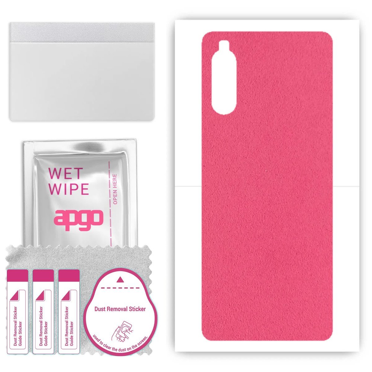 Folia naklejka skórka strukturalna na TYŁ Zamsz do Sony Xperia 10 II - Zamsz Różowy - apgo SKINS