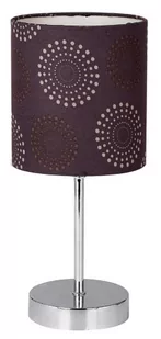 Candellux Lampka nocna EMILY 41-26736 abażurowa Lampa stołowa wzorki brązo - Lampy stojące - miniaturka - grafika 1