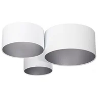 Oprawy, klosze i abażury - Biało-srebrna potrójna plafoniada B5-P86 - miniaturka - grafika 1