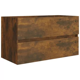 Lumarko Szafka pod umywalkę, przydymiony dąb, 80x38,5x45 cm - Szafki łazienkowe - miniaturka - grafika 3