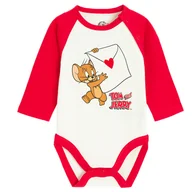 Body dla niemowląt - Cool Club, Body chłopięce z długim rękawem, ecru, Tom & Jerry - miniaturka - grafika 1