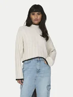 Swetry damskie - ONLY Sweter 15329963 Beżowy Regular Fit - miniaturka - grafika 1