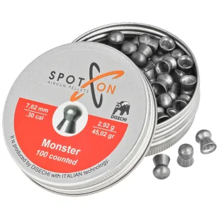Śrut Spoton Monster 7.62 mm, 100 szt. 2.92g/45.02gr - Amunicja do wiatrówek - miniaturka - grafika 2