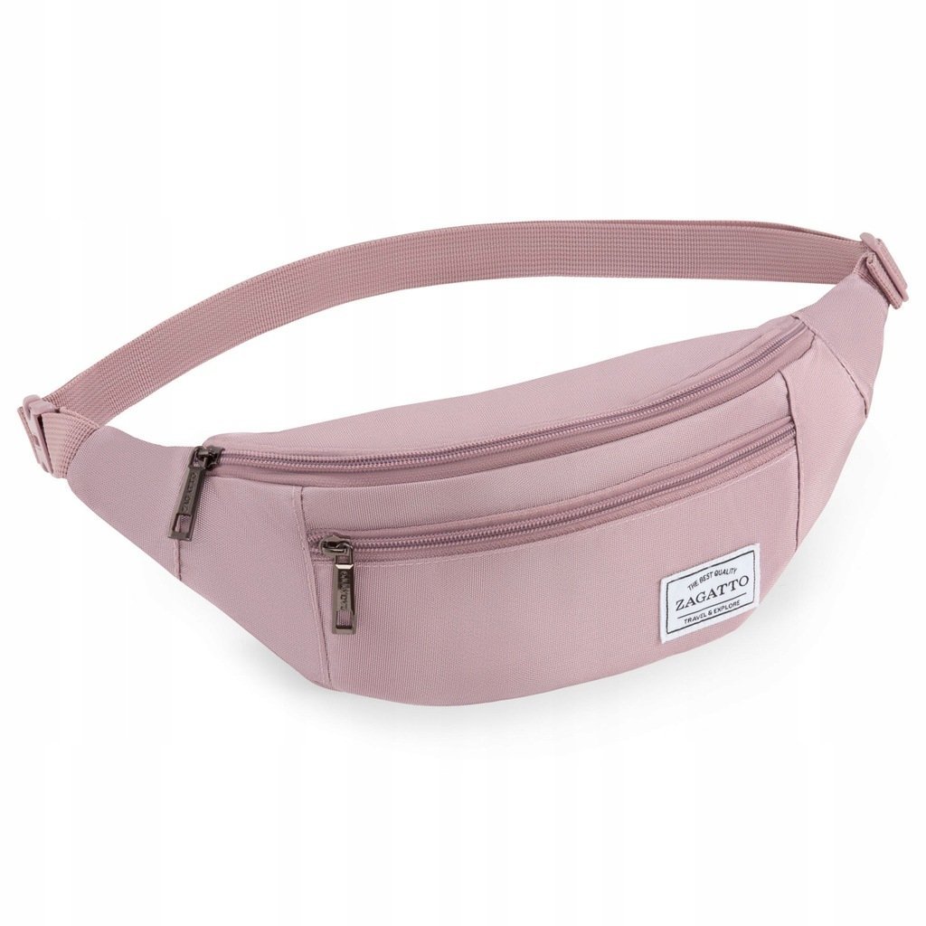 Nerka damska saszetka biodrówka pojemna sportowa torebka różowa ZAGATTO
