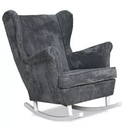 Fotele - Fotel uszak bujany Bonito sztruks szary - miniaturka - grafika 1