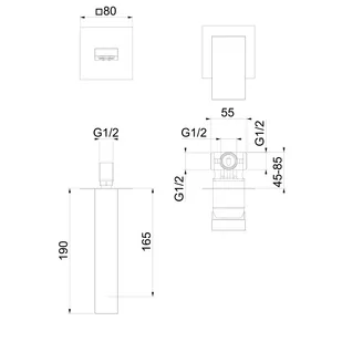Sapho Latus bateria umywalkowa podtynkowa chrom 1102-78 - Baterie umywalkowe - miniaturka - grafika 2
