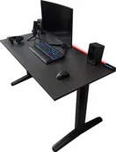 Biurka gamingowe - Biurko Zdesk PC-STL/B-Po/B-LH Czarne 138 cmx68 cm - miniaturka - grafika 1
