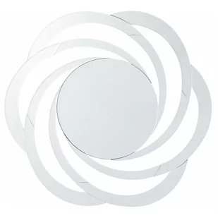 Lustro Ścienne ⌀ 70 Cm Srebrne Treban - Lustra - miniaturka - grafika 1