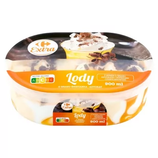 Carrefour Extra Lody o smaku śmietanka-advokat 900 ml - Lody i desery lodowe - miniaturka - grafika 1