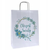Akcesoria do pakowania - torba papierowa na prezent Chrzest Święty chłopiec - miniaturka - grafika 1