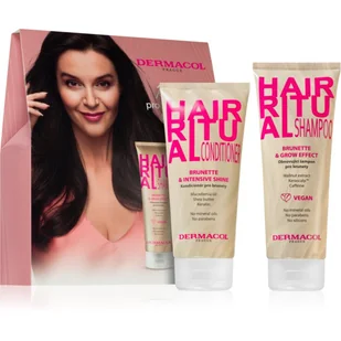 Dermacol Hair Ritual Brunette Zestaw szampon Hair Ritual Brunette & Grow Effect 250 ml + odżywka Hair Ritual Brunette & Intensive Shine 200 ml - Zestawy kosmetyków damskich - miniaturka - grafika 1