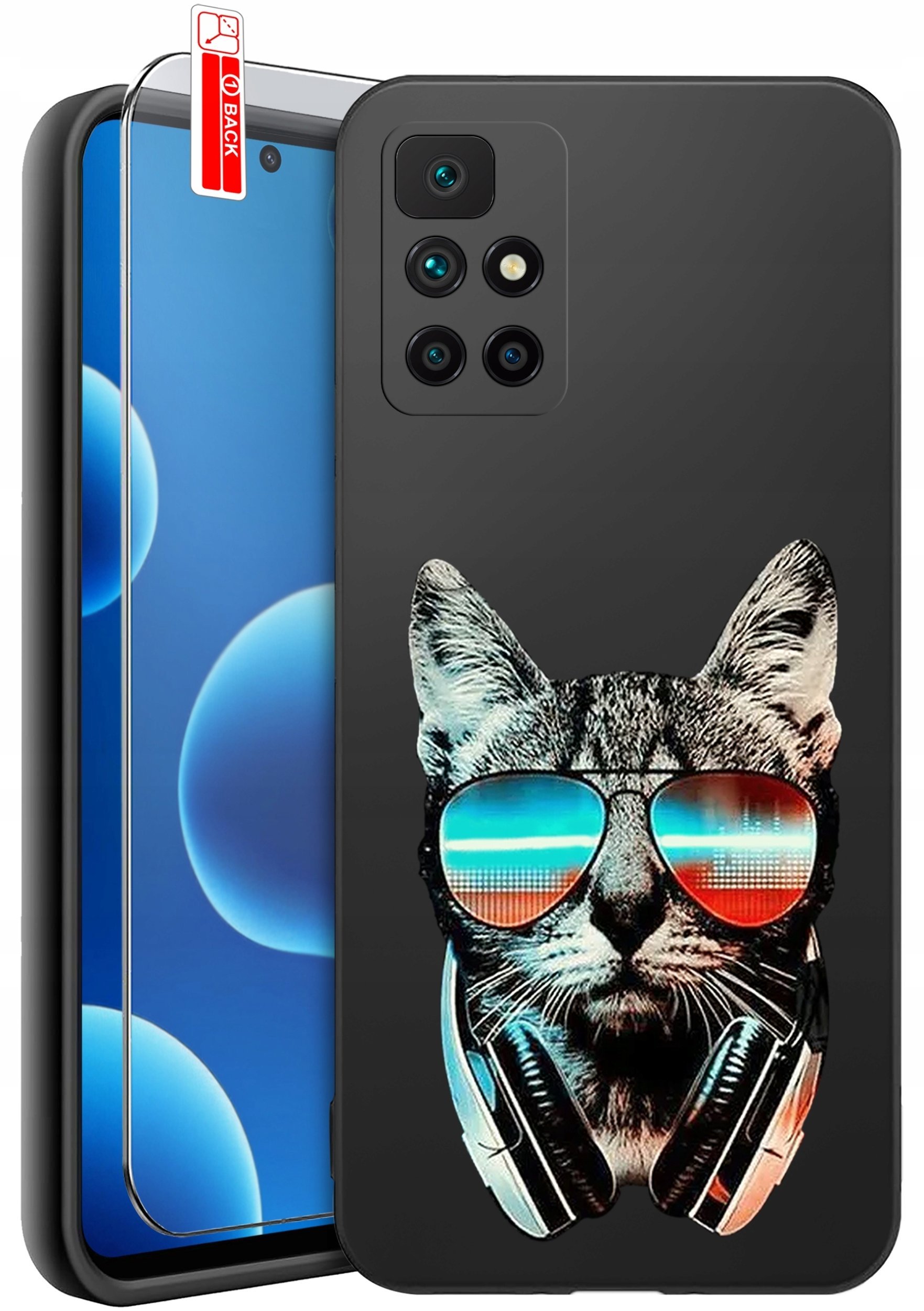 krainaGSM Etui Do Xiaomi Redmi 10 Wzory Silikonowe Matt Case + Szkło 9H