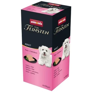 animonda Vom Feinsten Adult 6 × 150 g Indyk i szynka - Mokra karma dla psów - miniaturka - grafika 1