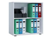 Szafki biurowe - VCM Regał biurowy Lona (Bez drzwi, Biały, L) - miniaturka - grafika 1