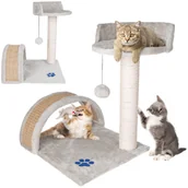 Drapaki dla kotów - Drapak dla Kota Domek Drzewo Słupek Piłka + Myszka ISO TRADE - miniaturka - grafika 1