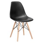 Krzesła - Krzesło skandynawskie do kuchni salonu jadalni milano czarne - miniaturka - grafika 1