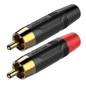 Złącza, przejściówki, adaptery - Wtyk typu RCA Roxtone RF2CS-BG (2 sztuki) - miniaturka - grafika 1