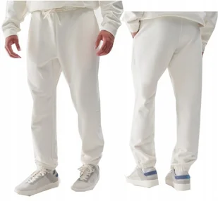 Męskie spodnie dresowe joggery 4F TROU1033 12S kremowy XL - Spodnie męskie - miniaturka - grafika 1
