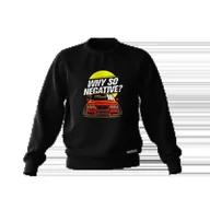 Odzież do sportów motorowych - Czarna bluza BMW E36 WHY SO NEGATIVE?-3XL - miniaturka - grafika 1