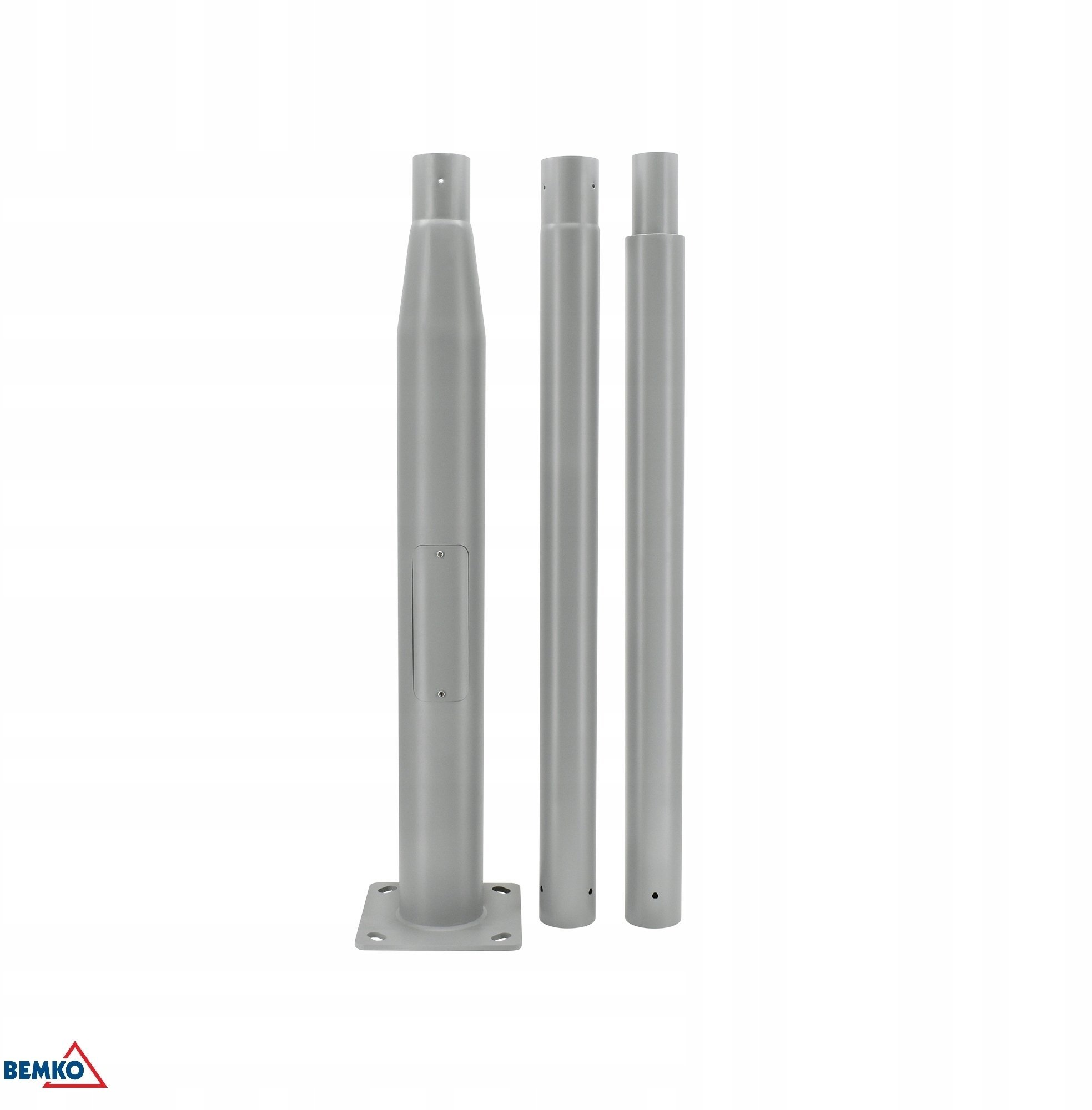 Bemko Słup oświetleniowy składany, maszt fi: 60mm 3m podstawa 160x160mm szary