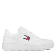 Sneakersy męskie - Sneakersy Tommy Jeans Tjm Retro Basket Ess EM0EM01395 Biały - miniaturka - grafika 1