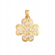 Wisiorki - Złota Przywieszka Koniczynka 585 1.90 g Rodium - miniaturka - grafika 1