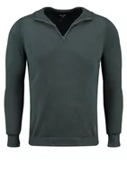 Swetry męskie - KEY LARGO Sweter męski Agency Troyer, Zielony (Forest Green (1538), XXL - miniaturka - grafika 1