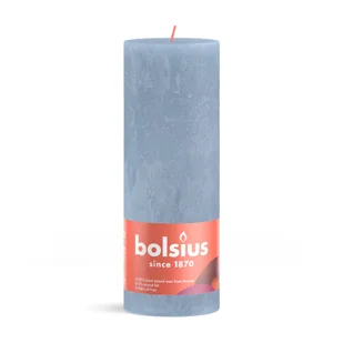 Bolsius Stub świeca niebieska - Ø68 mm - Wysokość 19 cm - Niebieska - 85 godzin palenia - Świece - miniaturka - grafika 1
