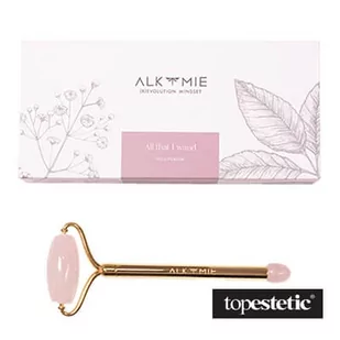 Alkmie Alkmie All That I Wand Roller do twarzy z różowego kwarcu z końcówką pod oczy 1 szt - Kosmetyki pod oczy - miniaturka - grafika 1