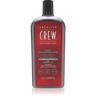 American Crew 3w1 Chamomile&Pine, szampon, odżywka i żel pod prysznic w jednym, 1000ml - Odżywki do włosów - miniaturka - grafika 1