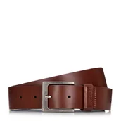 Paski - Męski pasek ze skóry szeroki brązowy - miniaturka - grafika 1