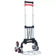 Rusztowania - vidaXL Składany schodowy wózek transportowy, 70 kg, aluminium, srebrny - miniaturka - grafika 1