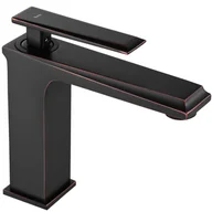 Baterie umywalkowe - Rea Bateria Umywalkowa Romano Old Black niska B9900 - miniaturka - grafika 1