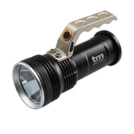 Latarki - TM Electron TMTOR015N przenośna latarka o wysokiej jasności z 3 W CREE XPE LED, aluminiowy korpus i uchwyt do transportu, czarna - miniaturka - grafika 1