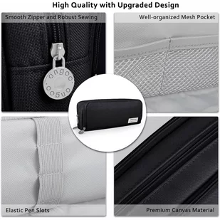 DUŻY PIÓRNIK WIELOFUNKCYJNY SASZETKA TRZYKOMOROWY fiolet PR01FIO - Kosmetyczki, organizery i kuferki - miniaturka - grafika 2