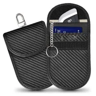 Akcesoria motoryzacyjne - Etui z ochroną RFID na kluczyki TECH-PROTECT KLR100 Keyless RFID Signal Blocker Case Karbon - miniaturka - grafika 1