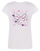 Koszulki i topy damskie - T-Shirt damski kolorowy nadruk Motyle Motylki XL - miniaturka - grafika 1