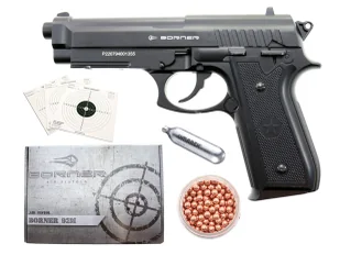 Wiatrówka pistolet Borner 92 4,5mm BBs CO2 METAL - Wiatrówki karabinki - miniaturka - grafika 1