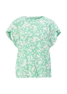 Bluzki damskie - s.Oliver BLACK LABEL Bluzka damska, z krótkim rękawem, zielona, 44 (DE), zielony, 44 - miniaturka - grafika 1