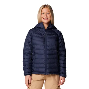Damska kurtka z kapturem Columbia Powder Lite II Hooded Jacket collegiate navy - XS - Kurtki damskie - miniaturka - grafika 1