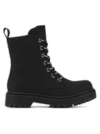 Buty dla dziewczynek - DeeZee Trzewiki CS5587-16 Czarny - miniaturka - grafika 1