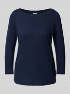Koszulki i topy damskie - T-shirt z dekoltem w łódkę - miniaturka - grafika 1