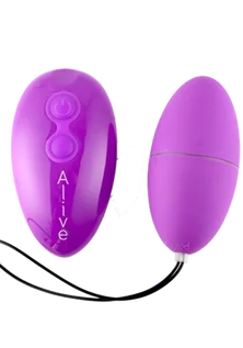 Wibratory i masażery - Wibrator - Egg Remote control. Func.:10. Violet.AAA - grafika 1